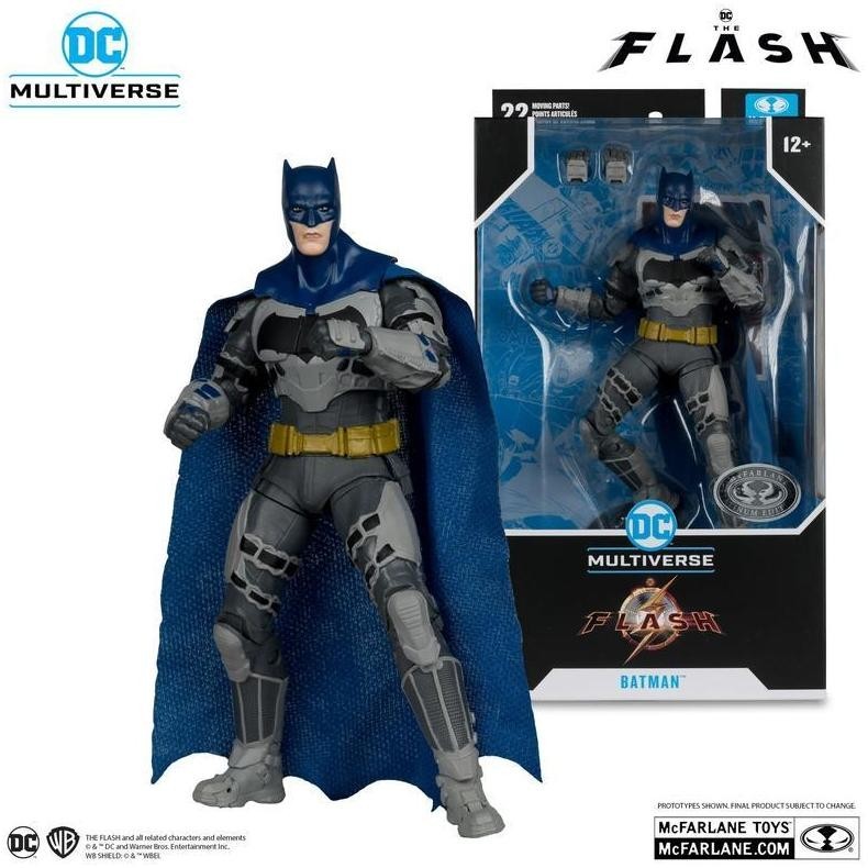 PROMO  MCFARLANE TOYS DC MULTIVERSE - BATMAN (THE FLASH MOVIE) BLUE/GREY SUIT ACTION FIGURE TOY AND 