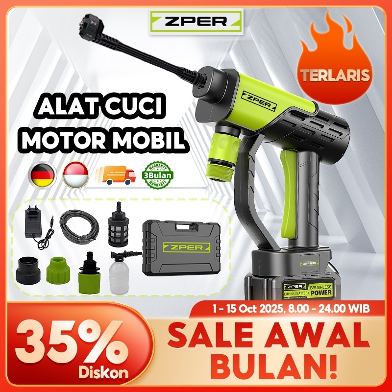 ZPER alat cuci motor dan mobil semprotan kencang Tekanan Tinggi Alat portable pompa alat pencuci Mot