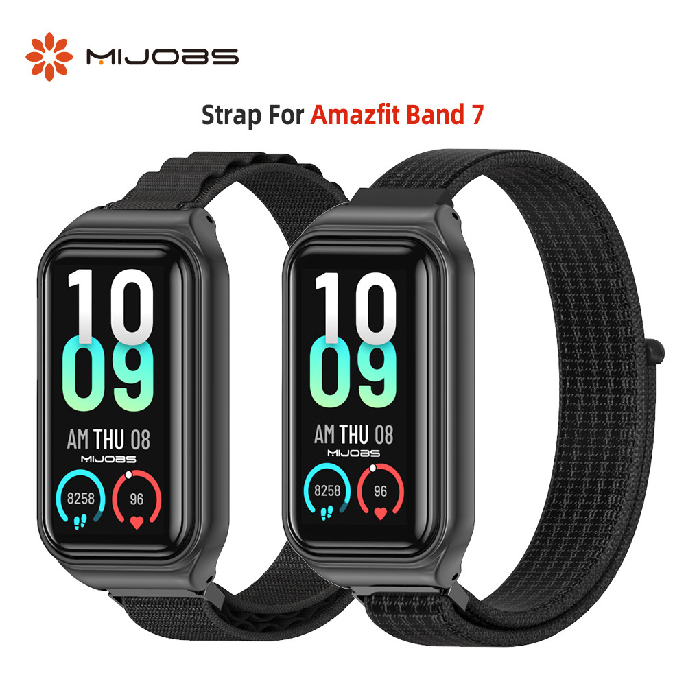 For Amazfit Band 7 Strap Nylon Loop Bracelet for Amazfit Band 7 Smart Wat Wrist Belt Accessories