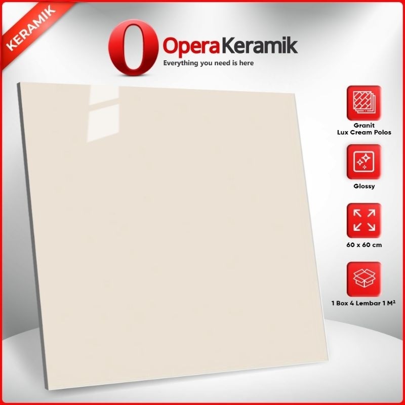 Granit Glossy Polos 60x60  Althea Cream