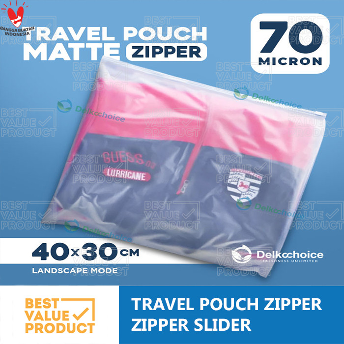 (PACK) zipper pouch bag 40 x 30 travel pouch storage zipper slider 40x30