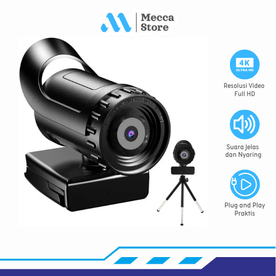 Webcam Desktop PC Laptop Rotatable 4K with Microphone