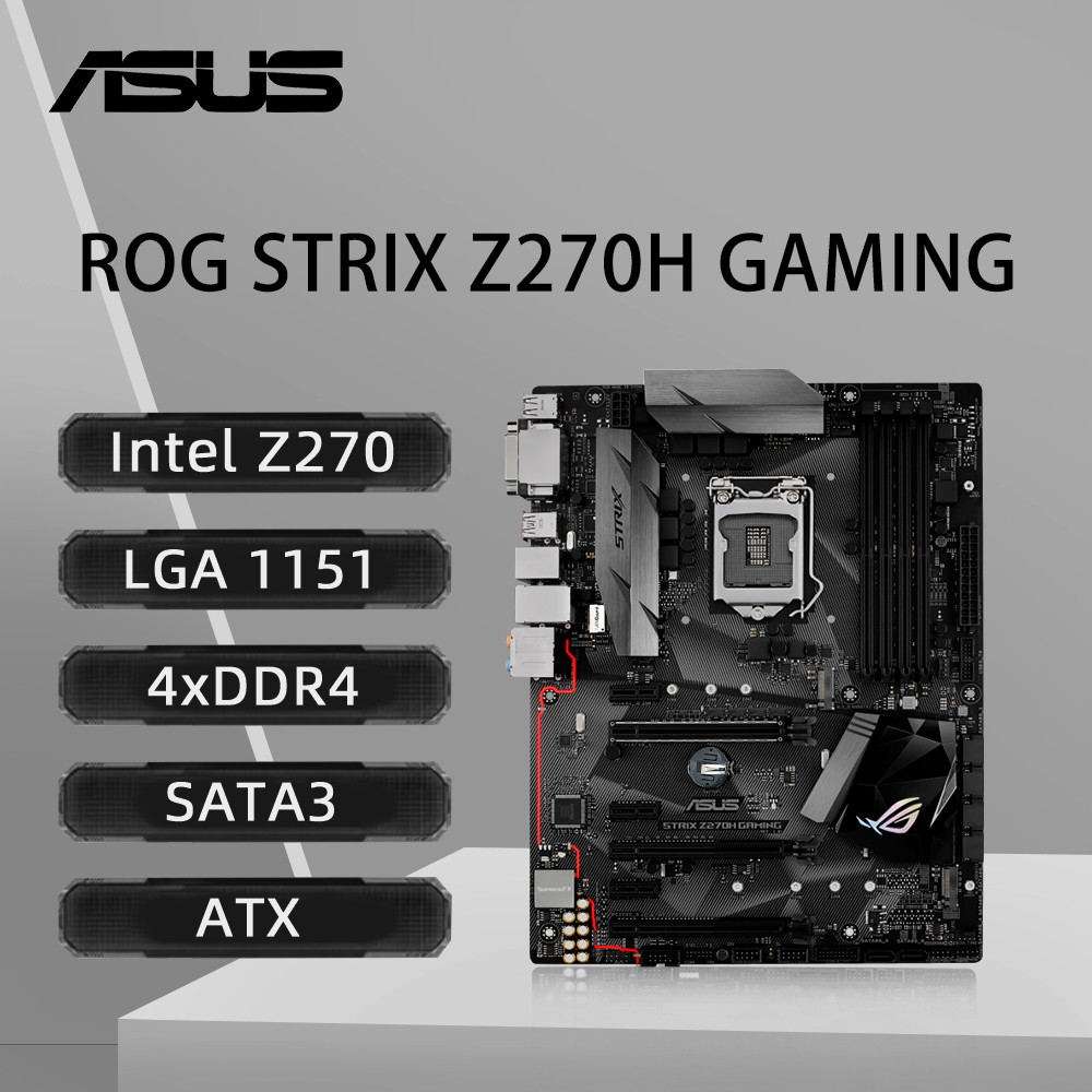 ASUS ROG STRIX Z270H GAMING Motherboard Support i7-7700K 6700K i5-7600 6500 i3-7300 CPU LGA1151 DDR4