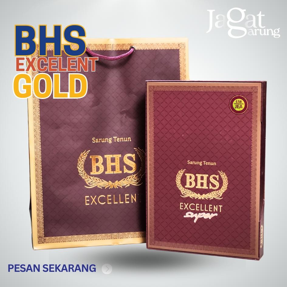 Sarung Tenun BHS EXCELLENT GOLD (BEST SELLER) Motif Jacquard dan Songket dengan Bahan Premium Mercer