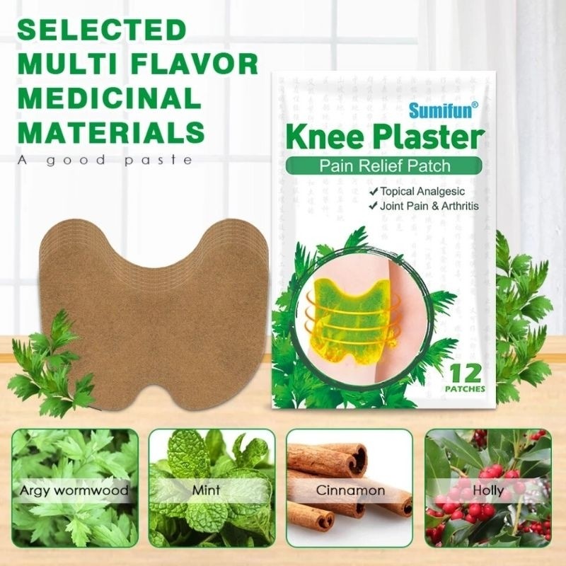 Sumifun Knee Plaster Pain Relief Patch / Sumifun Plester Meredakan Sakit Lutut / Koyo Herbal Sakit L