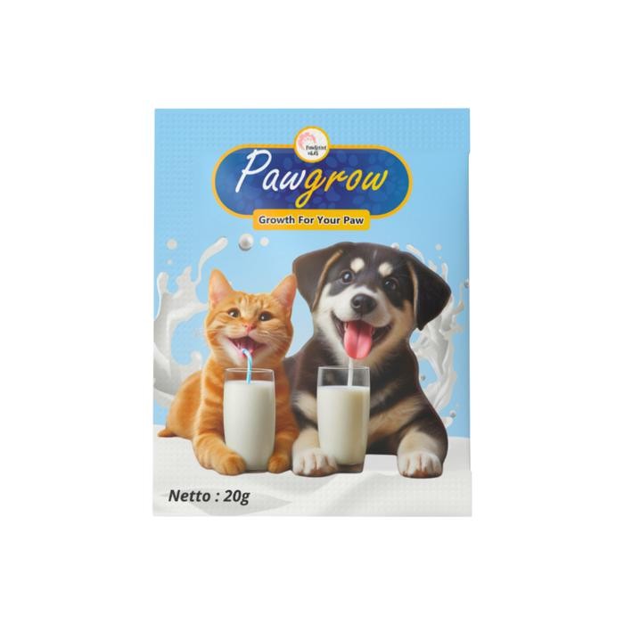 PAWGROW Susu Formula Untuk Anjing Kucing 20g - Goat Milk Powder - Susu Bubuk Murni Anjing Kucing - S