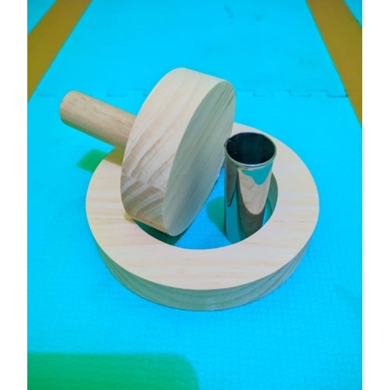 . Cetakan Donat Kayu Jati Bentuk Ring / Cetakan Donat Bomboloni