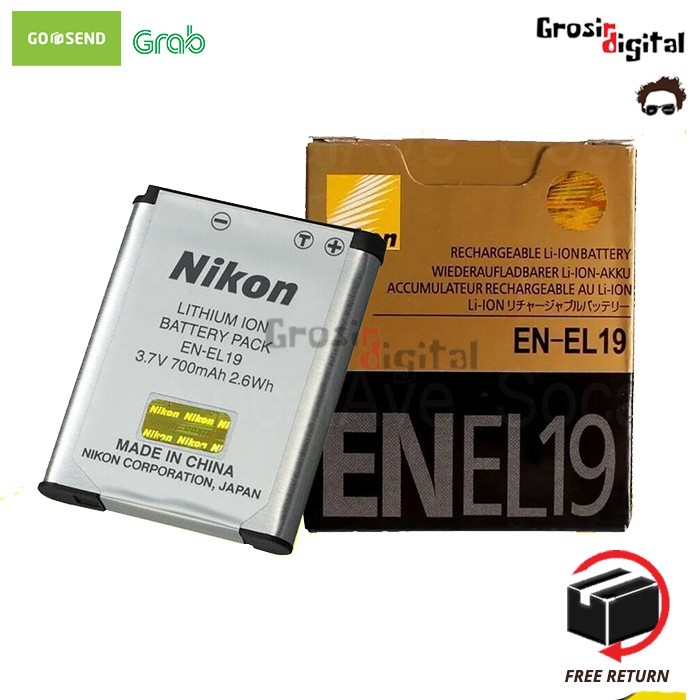 Camroom Baterai Nikon EN-EL19 For Nikon Coolpix S2500, Coolpix S3100, Coolpix S4100