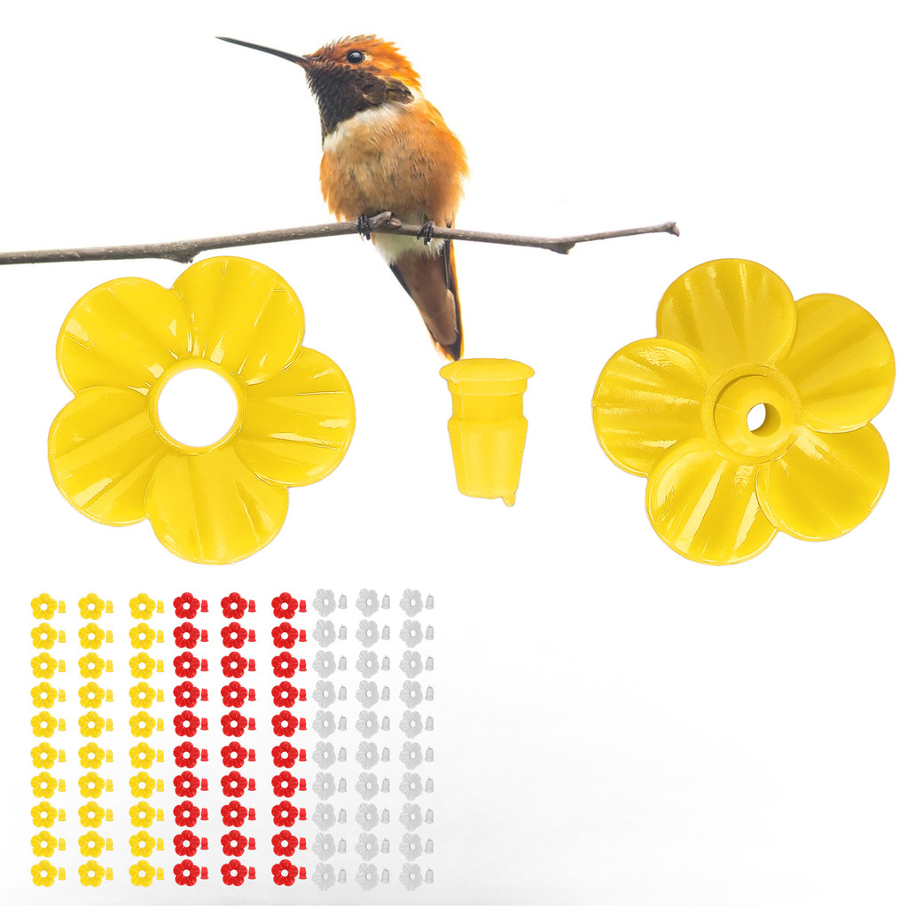 30 Sets Hummingbird Feeder Flowers Hummingbird Feeder Replacement Flowers Hummingbird Bird Feeder Fl