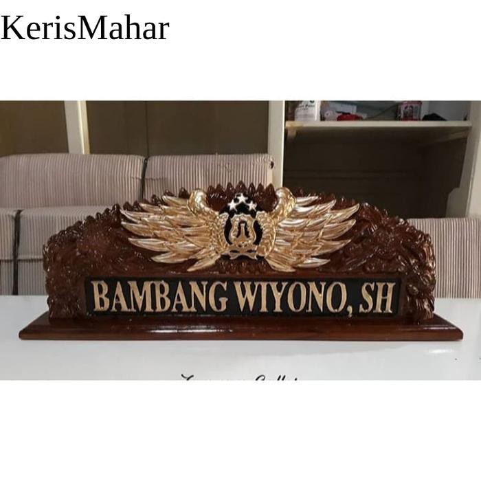 Papan Nama Meja Kantor Kuliah Kejaksaan Kayu Jati Jepara KH14