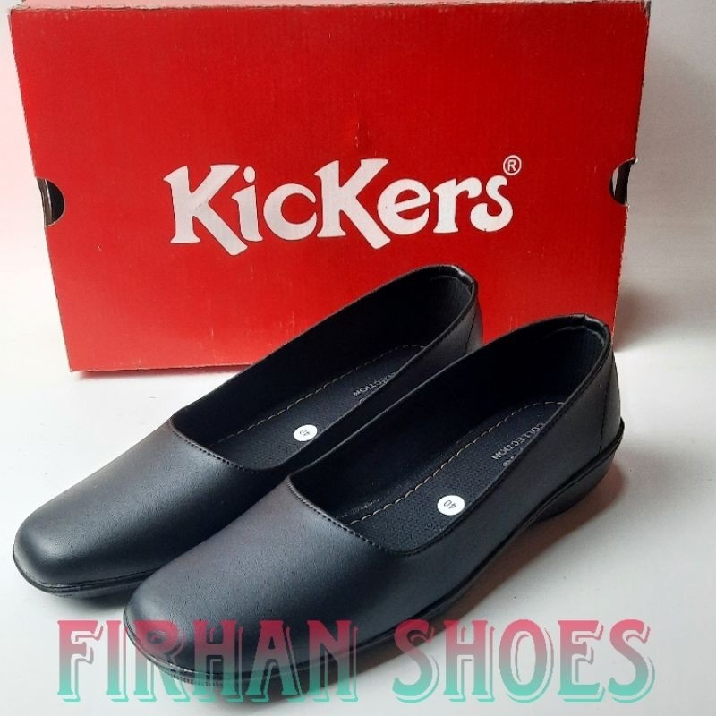  OriGiNAll  Sepatu Pantofel Wanita Hak 3Cm Hitam Sekolah Paskibraka Kantor COD yR4