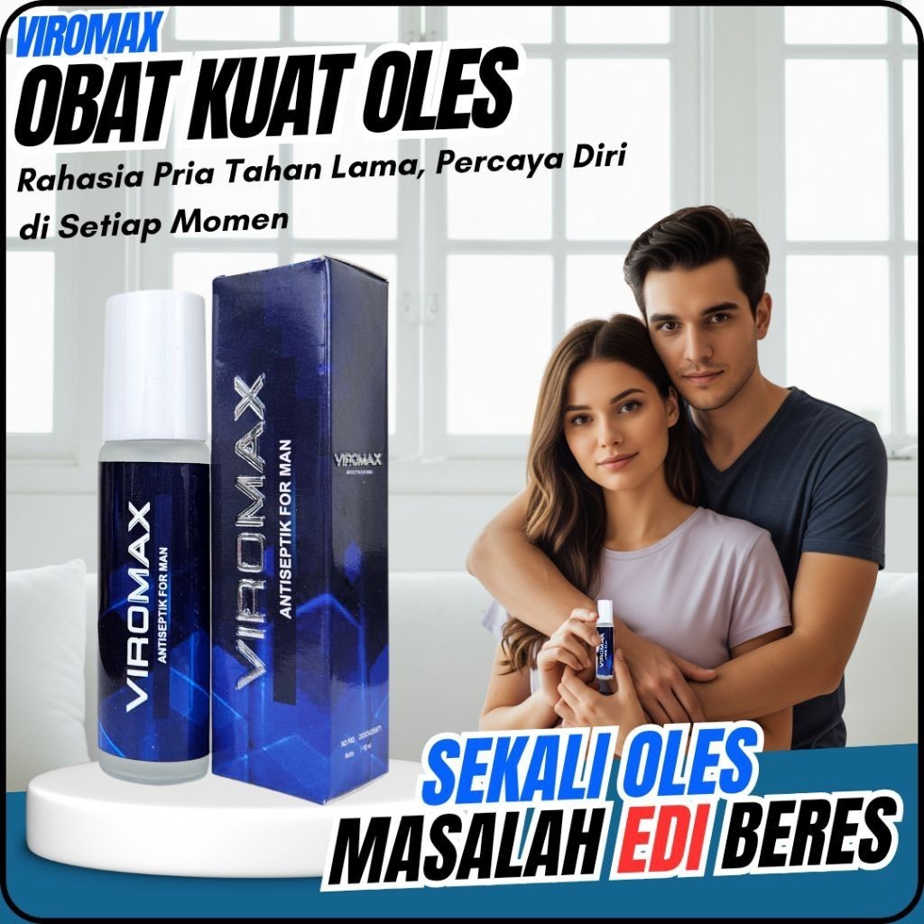 Obat Kuat Oles Viromax Pria Tahan Lama penambah durasi Terbaik 100% Original BPOM
