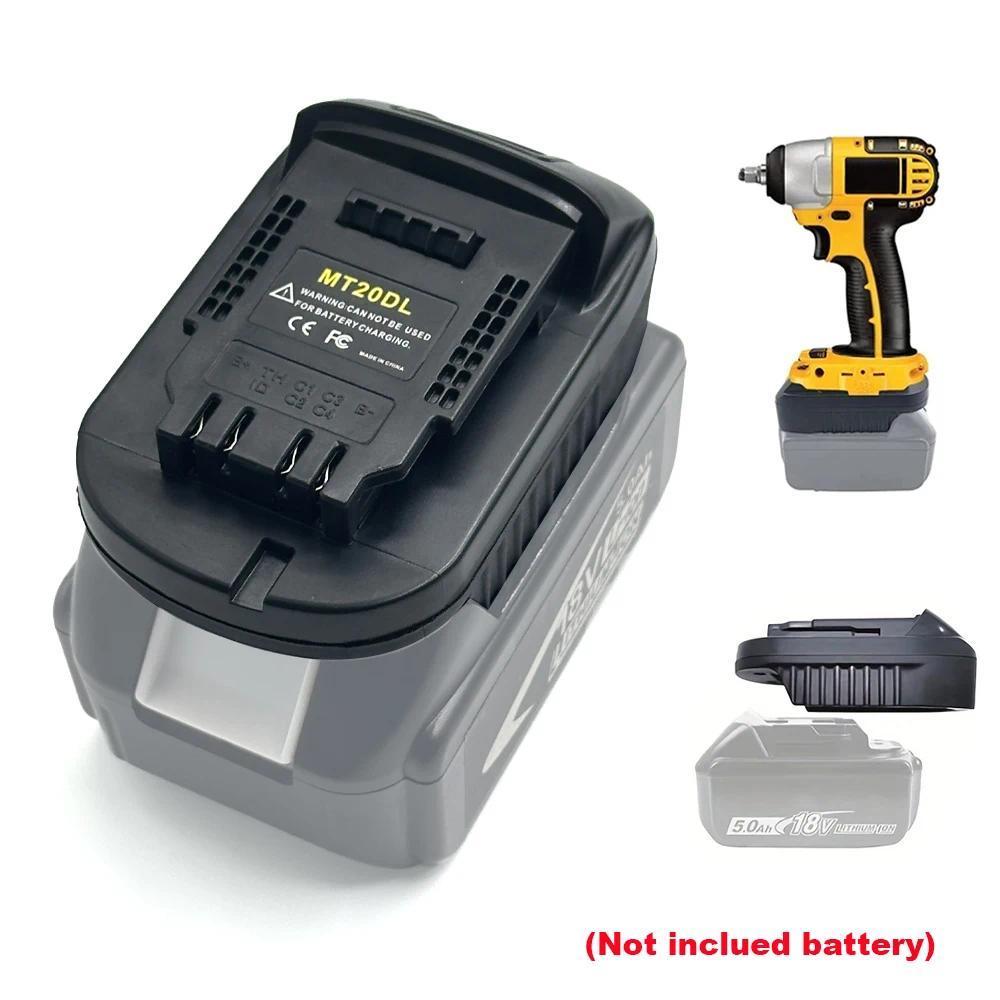 Battery Adapter MT20DL Converter for Makita 18V Li-ion Battery to Dewalt 18V/20V Li-ion Battery Adap