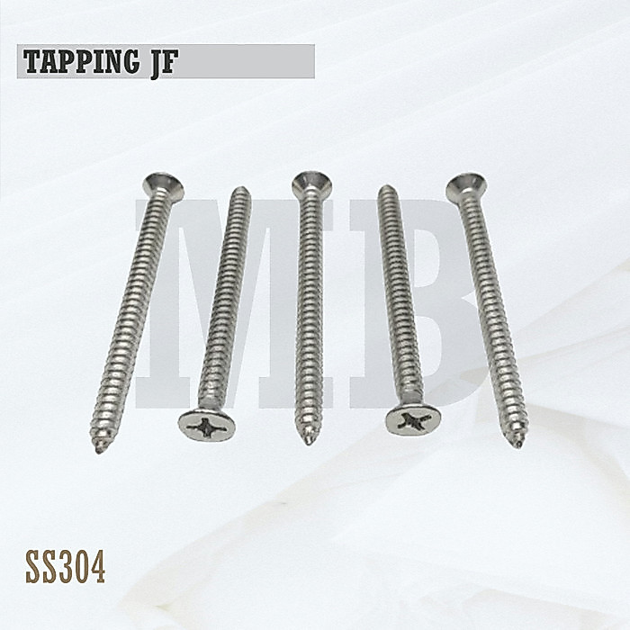 FAB 10X 3 Tapping Screw FH 10 X  3 Skrup Kepala Rata Stainless SS304 Tapping JF / Tapp JF