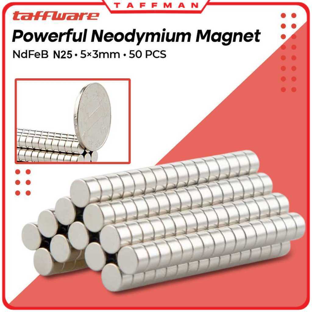 TM - Taffware Powerful Neodymium Magnet NdFeB N25 50 PCS - MG01