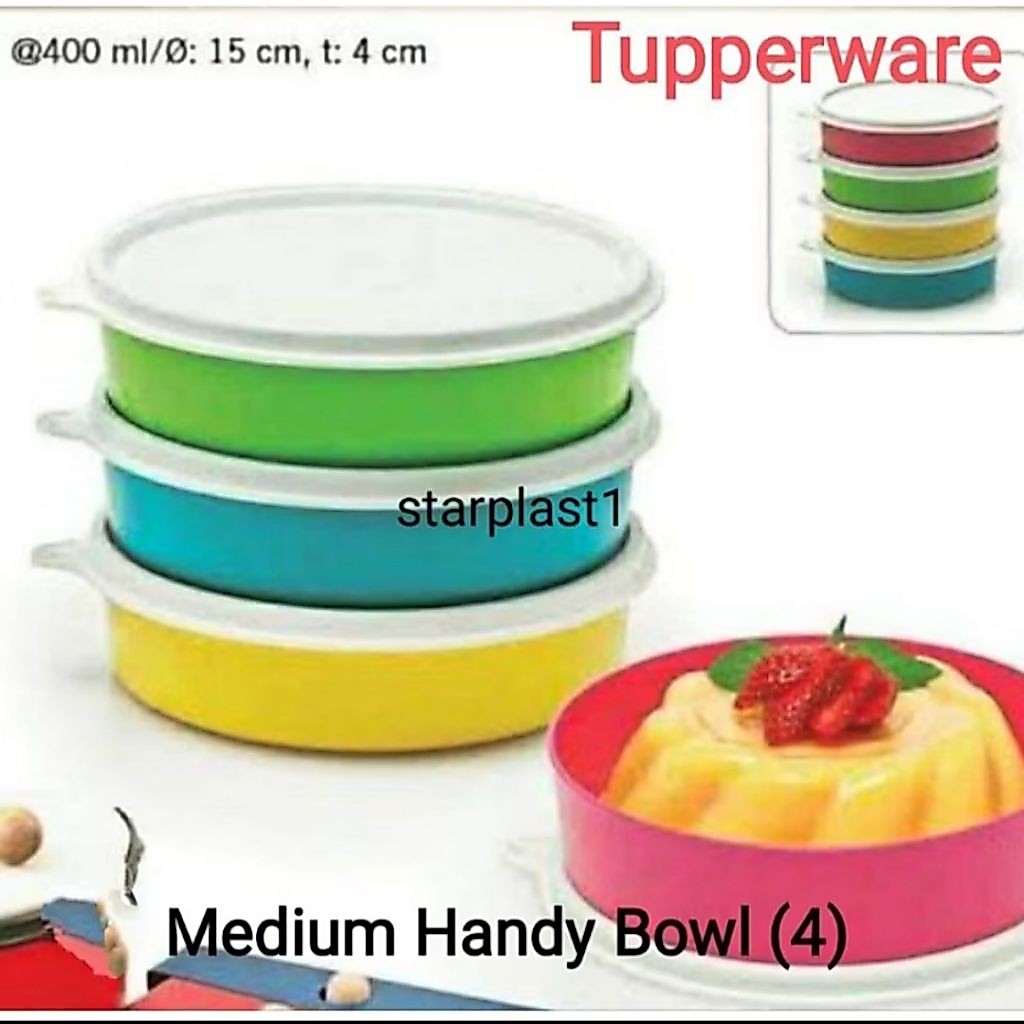 Medium Handy Bowl @400ml (4) Tupperware