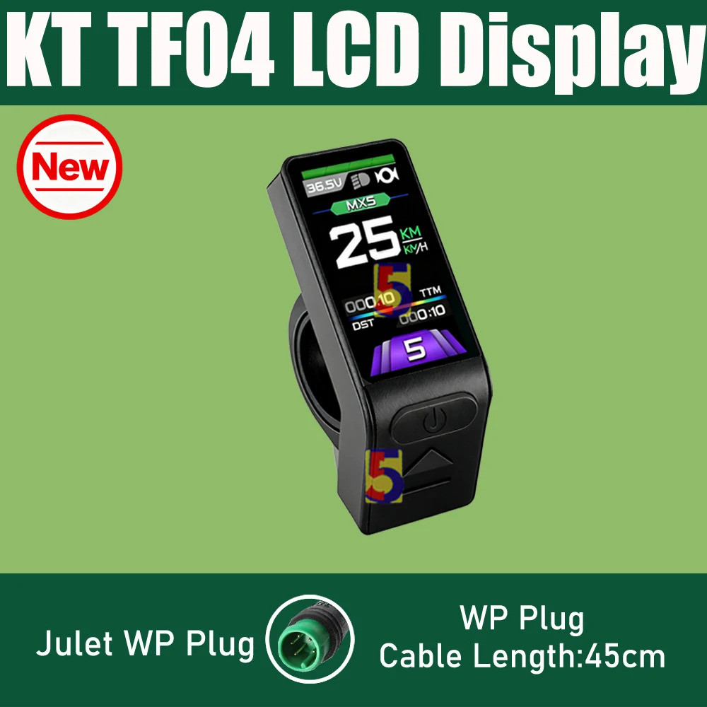 Layar KT Baru KT TF04 Layar LCD Warna Meter 24V/36V/48V Layar LCD KT TFT untuk ebike KT Controller