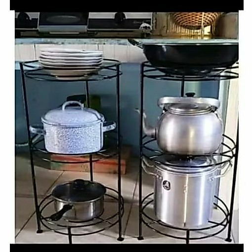 Rak 3 Susun untuk Panci dan Ceret Minimalis