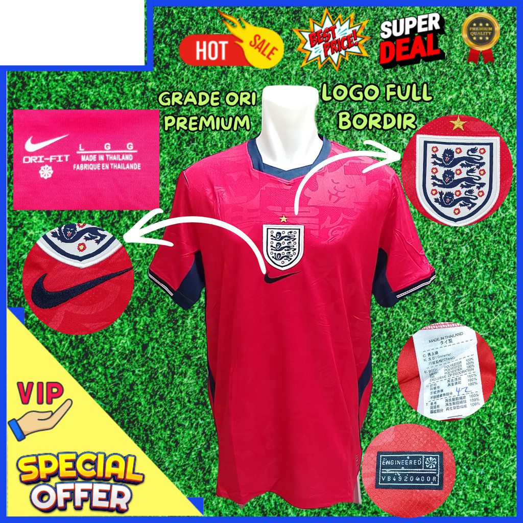 Jersey Inggris Piala Dunia 2026 Terbaru / Jersey Baju Bola Inggris Home 2026 Terbaru Premium