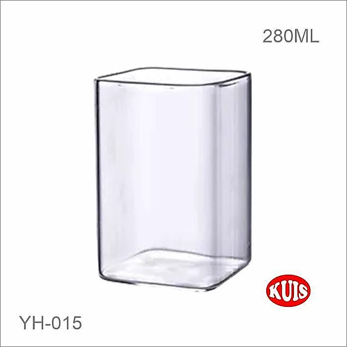 Square Glass Cup Serba Guna Gelas Cantik Dan Unik Gelas Kekinian - 280ML