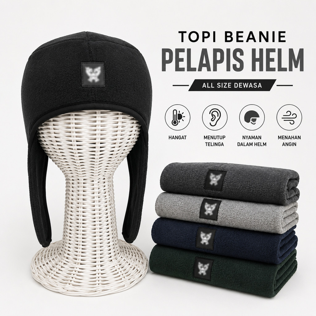 Kupluk Topi Pilot Pelapis Helm Beanie Hat Ukuran All Size Dewasa