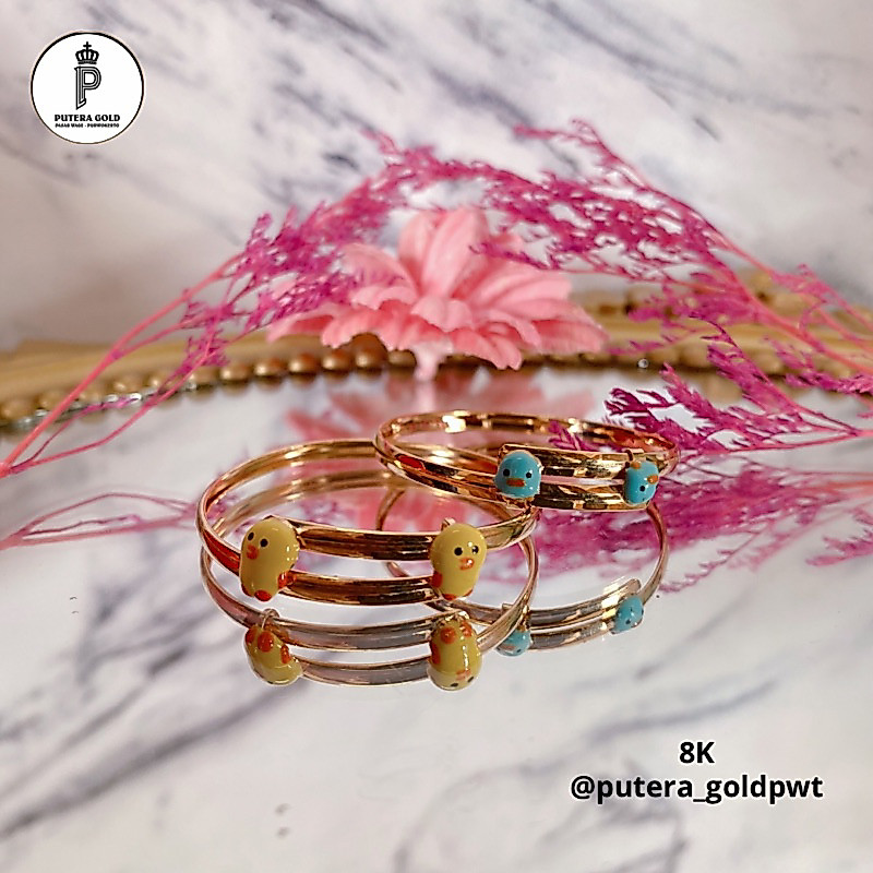 Gelang Baby/Anak Newborn emas asli kadar 8K/375%