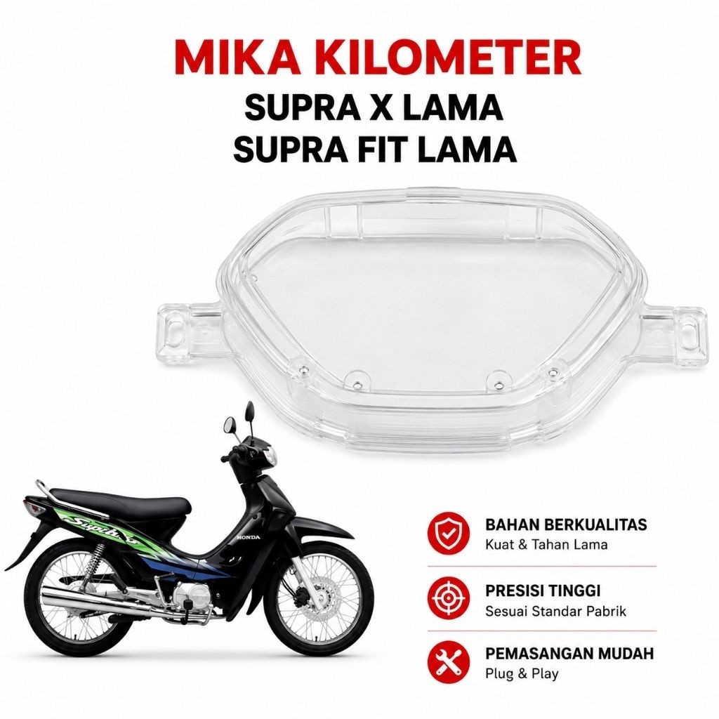MIKA KACA Speedometer Kilometer SUPRA X LAMA / SUPRA FIT LAMA termurah - Febi Sparepart