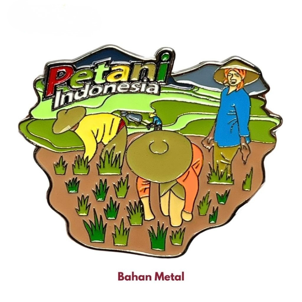 Souvenir magnet kulkas Nelayan oleh oleh negara Indonesia