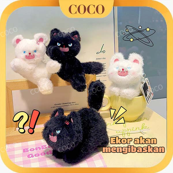 Boneka Kucing Marah Gantungan Kunci Lucu Kreatif Hadiah Ulang Tahun Siswa Liontin Tas Boneka Gantung