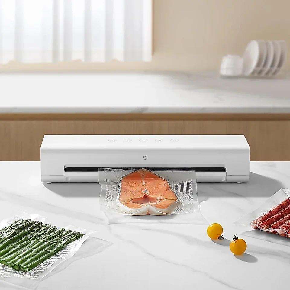 MIJIA Vacuum Sealer Maine,70kPa Suction ,Dry/Moist Modes,10 Vacuum Bags External Vacuum System,Vacuu