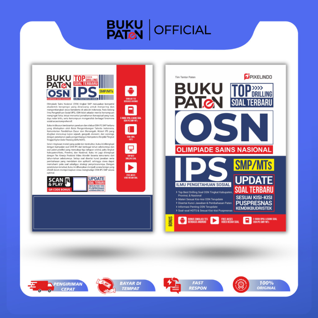 Terbaru BUKU PATEN Olimpiade Sains Nasional IPS SMP/MTS (OSN IPS SMP)