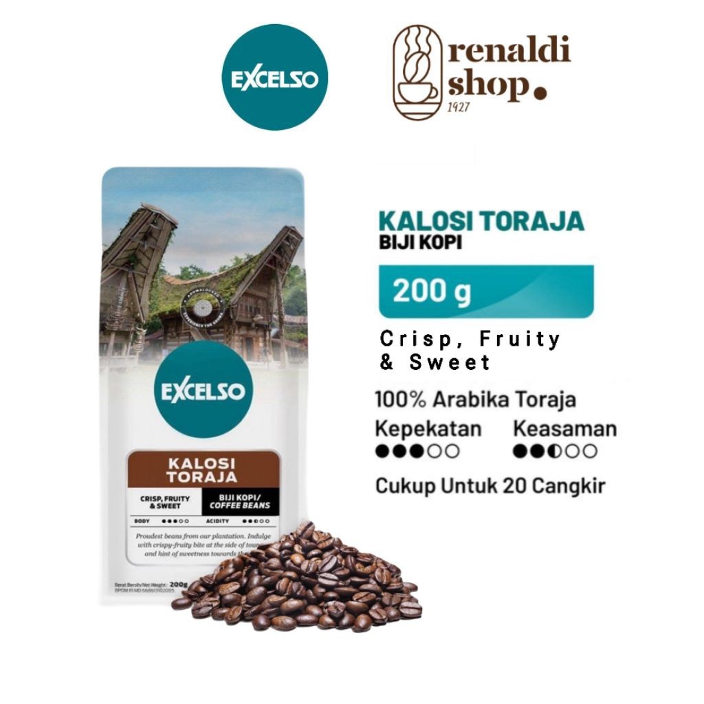 

JAMIN MURAH !!!Excelso Biji Kopi Kalosi Toraja 200gram - Coffee Beans(BISA LANGSUNG ORDER)