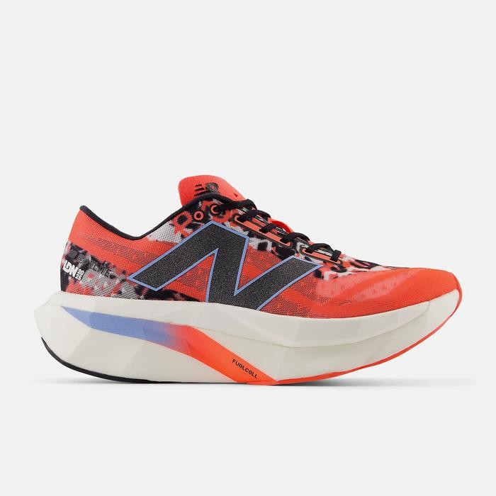 Sepatu Running Wanita NB TCS London Marathon FuelCell SuperComp Elite v4 Urgent Red with White and B