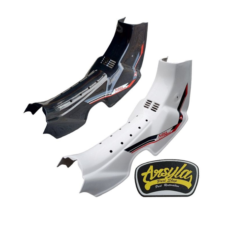 Legshield sayap tebeng tengah honda astrea prima hitam dan putih