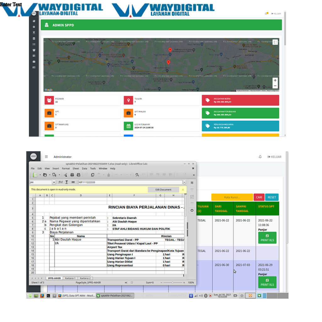 Aplikasi Surat Perintah Perjalanan Dinas Source Code Software SPPD Surat Dinas