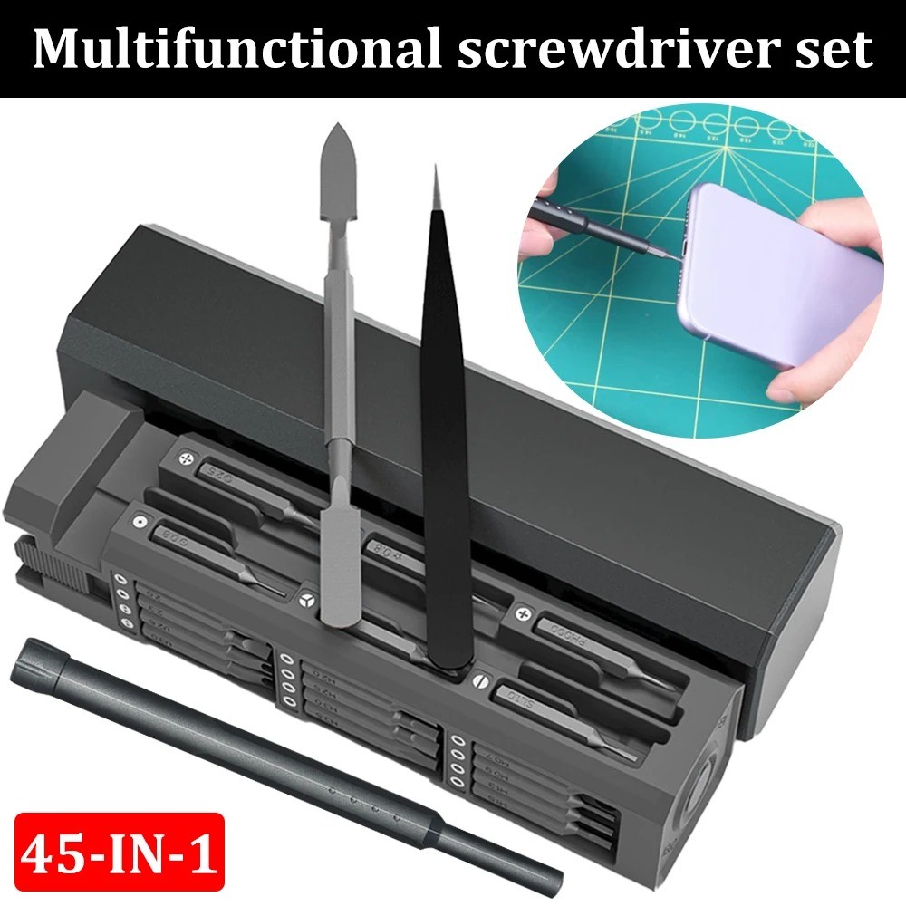 

TISERA - Januel Obeng Set Premium Precision Screwdriver Magnetic Bits 45in1 - Jn19