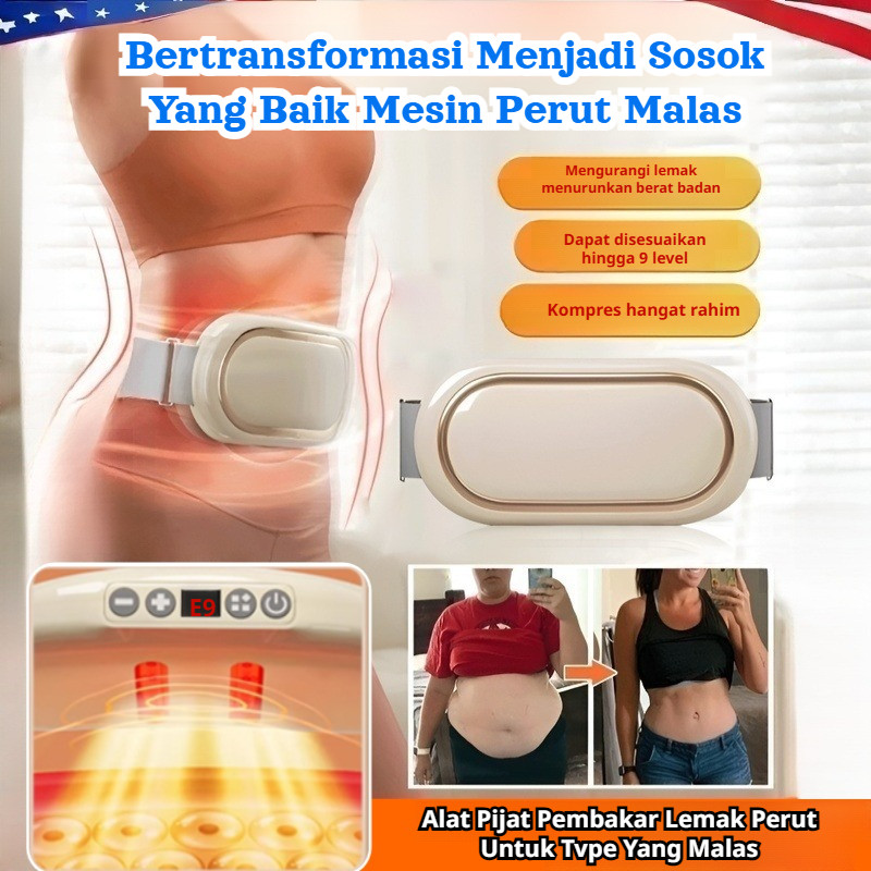 ⚡COD+Pengiriman 24 Jam⚡Lemak Perut Sabuk Pelangsing/ Bergetar Profesional Alat Pelangsing Dan Pengha