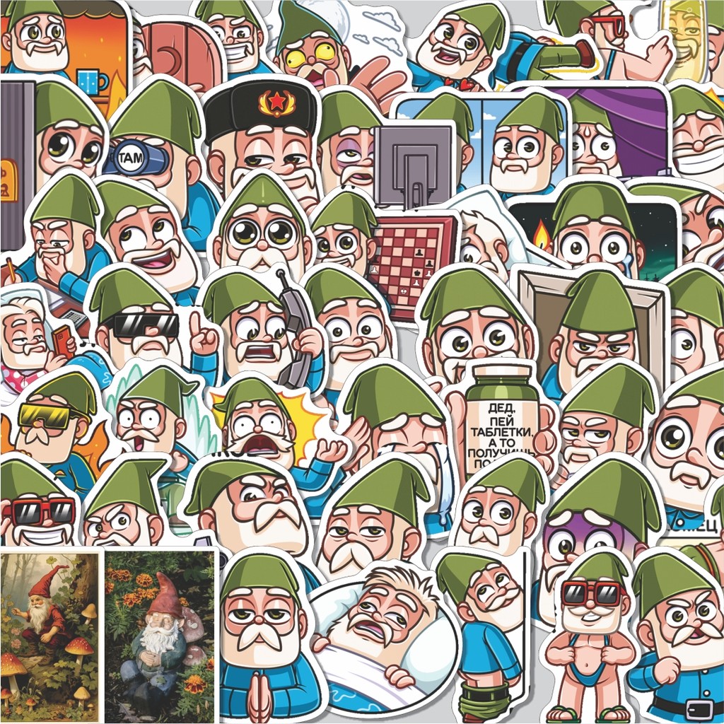 

Stiker Cutting Pack Stiker Karakter Garden F Gnome Isi 100Pcs Series Aesthetic Lucu Keren Untuk Koper Bahan Vynil