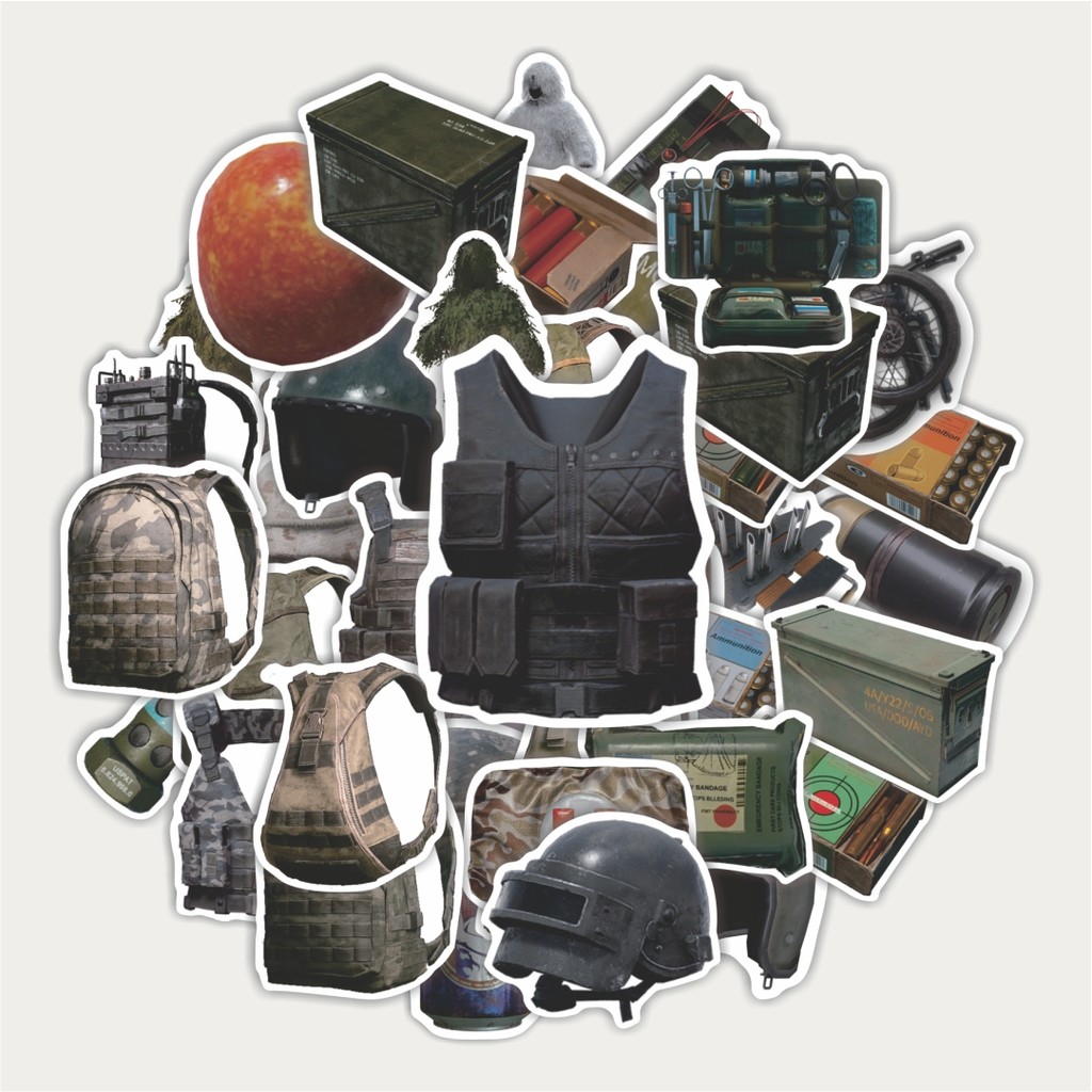 

Sticker Pack Stiker Game PUBG EQUIPMENT | Sticker TUMBLR | Stiker LAPTOP KOPER HELMP