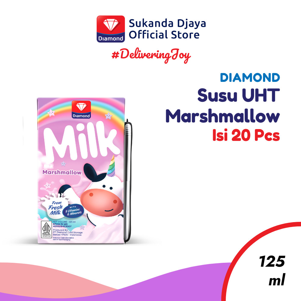 

Diamond UHT Milk Marshmallow 125 Ml [Isi 20 Pcs]