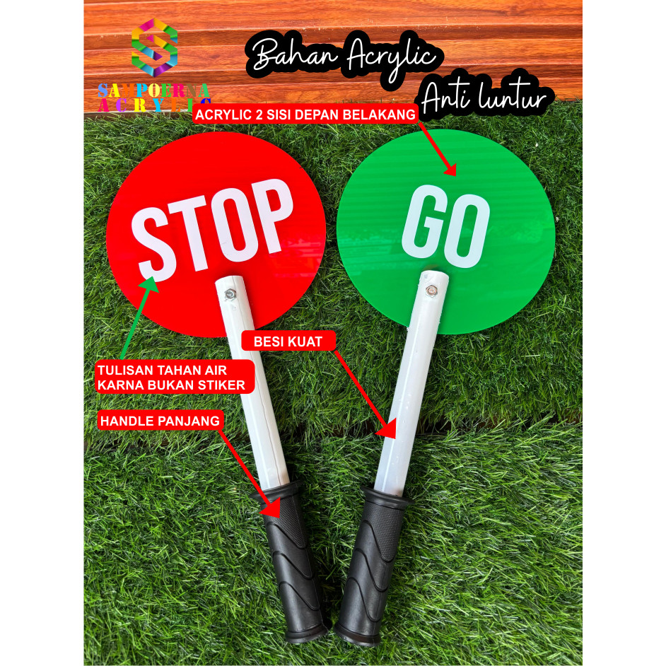 

Grosir Rambu Parkir Stop & Go tangan Diameter 20 cm Keren