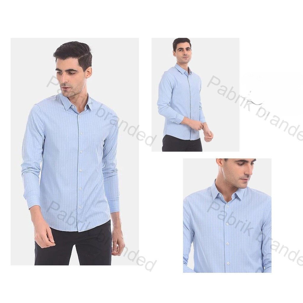 pabrik branded slim classic tall fit Dress Shirt p9 kemeja kerja lengan panjang non iron long sleeve