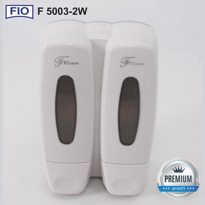 

Dispenser Tempat Sabun Cair atau Shampoo Fiorentino F5003W DOUBLE - Putih
