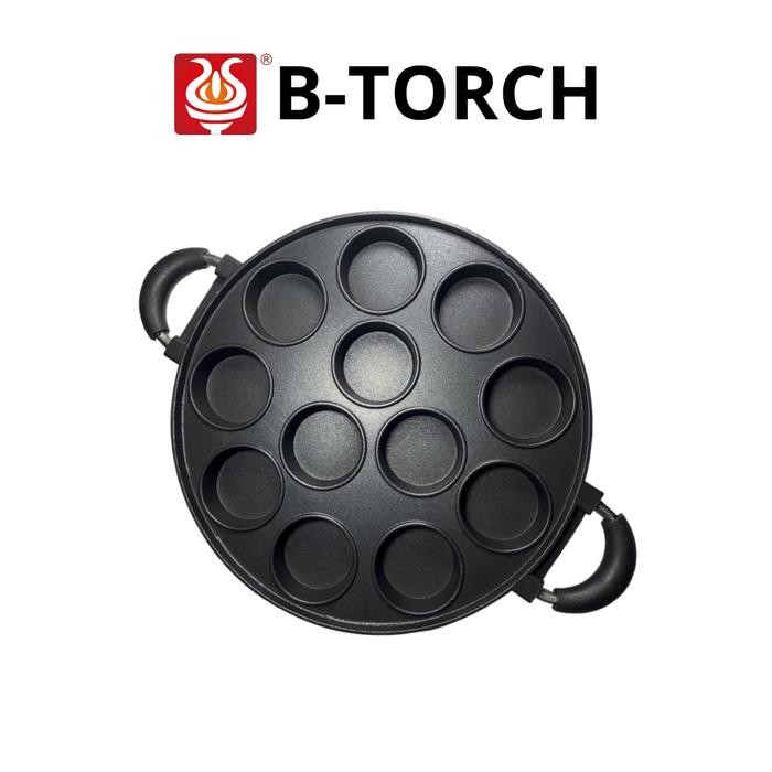 

B-TORCH Teflon Aluminium Cetakan Kue Cetakan Telur 7 Lubang || 8 Lubang || 12 Lubang FREE TUTUP KACA Anti Lengket - 12 Lubang