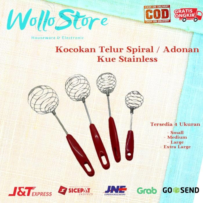 

Kocokan Telur Spiral / Kocokan Adonan Kue Stainless Kitchenware - S