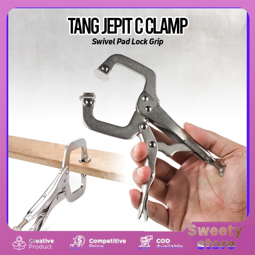 Tang Jepit Buaya Vise Grip Welding Mouth C Clamp Tang Jepit C Clamp Tang buaya Tang catok C klem