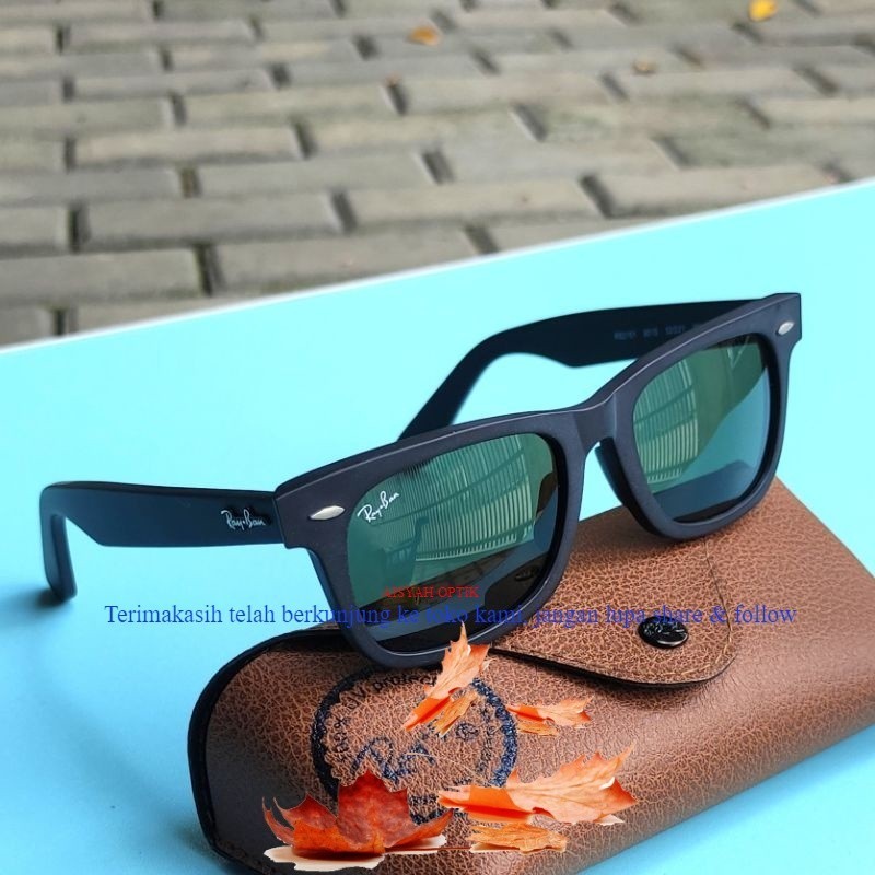Kacamata Hitam RAYBAN WAYFARER SQUARE RB2151 Black Doff Matte Fullset