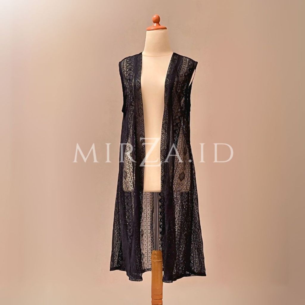 Outer Tunik Brukat Tanpa lengan | Outer Lace Premium | Outer Rompi Kondangan