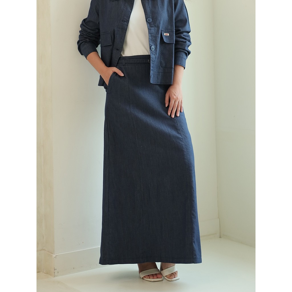 EXIT Gerena Skirts 112.93949.49 |Rok Jeans Wanita - Warna Navy