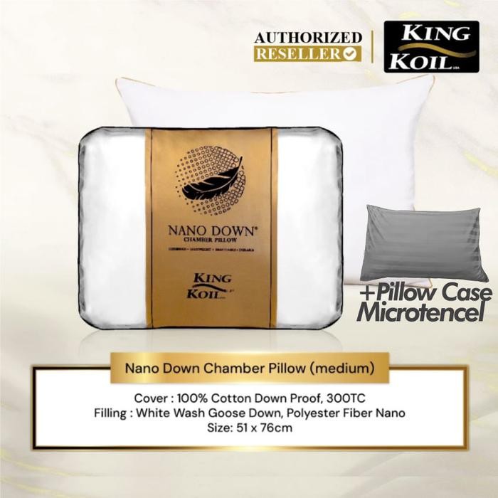 Bantal bulu angsa Kingkoil Nano Down Chamber - King Koil NanoDown Chamber Goosedown Feel Pillow - 1 